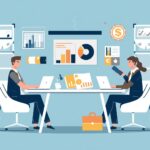 Businessperson reviewing fractional CFO financial dashboard